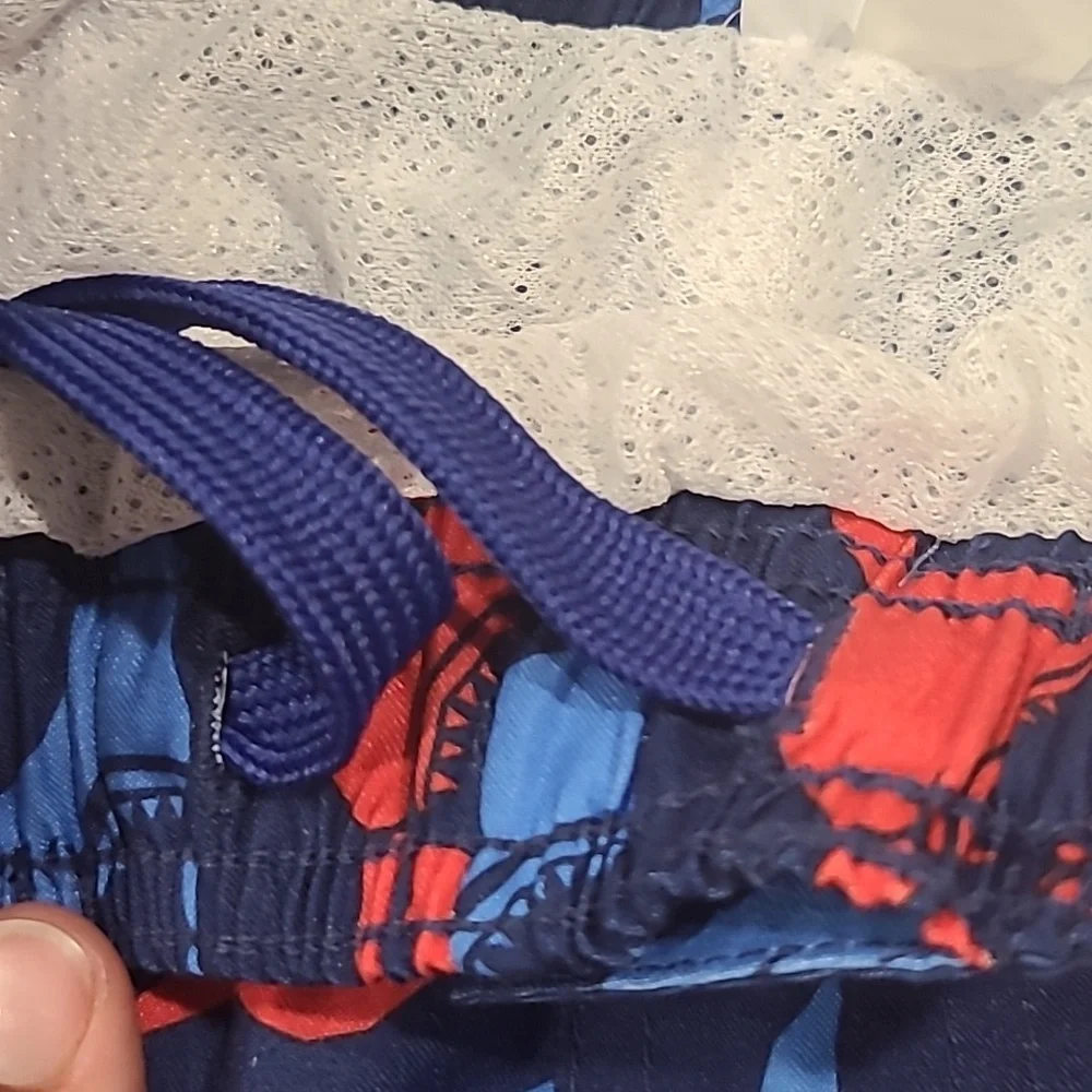 O'RAGEOUS Americana Sharks Swim Trunks Size Small